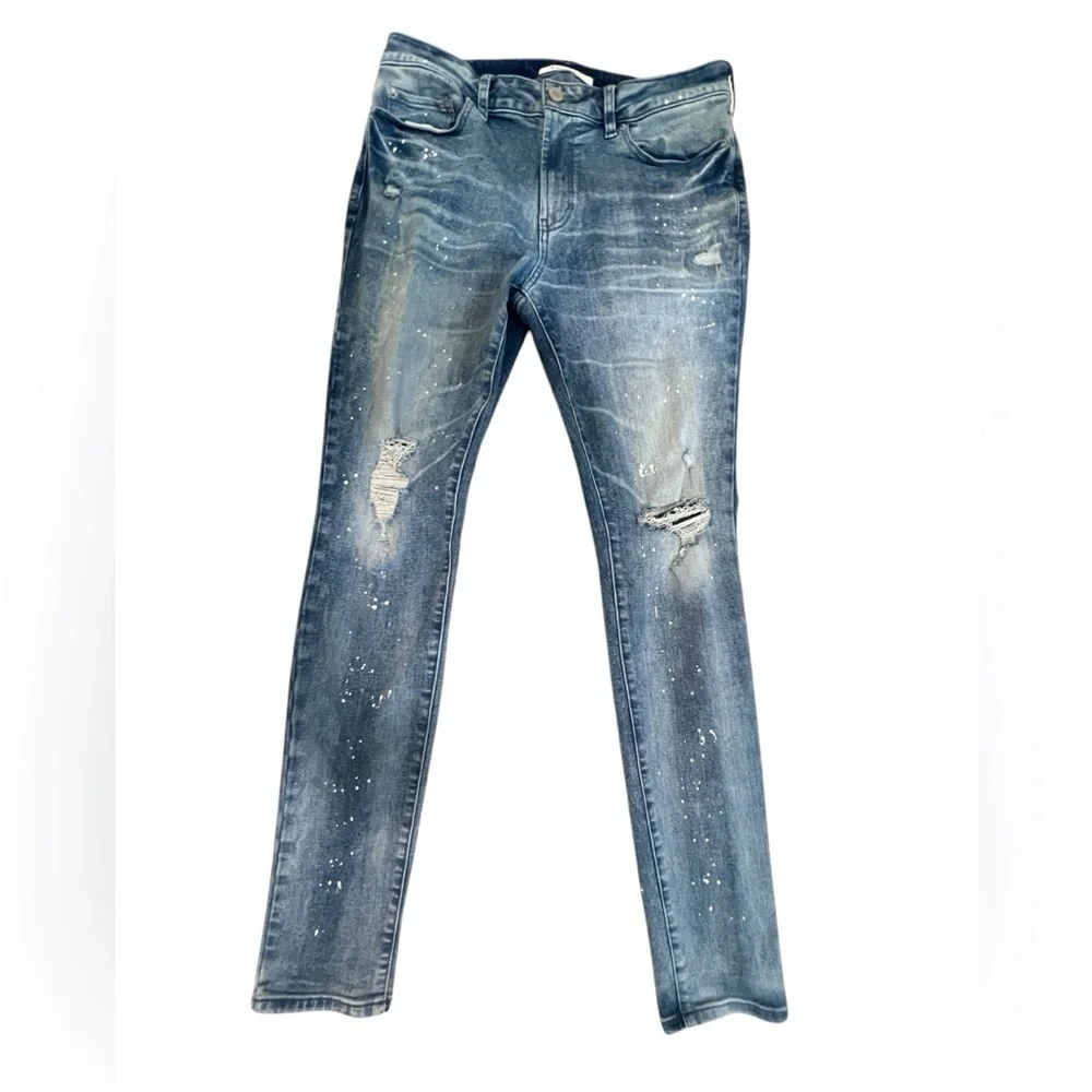 PacSun Blue stacked Skinny Jeans